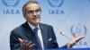 FILE — On Saturday, the United Nations' nuclear watchdog chief Rafael Grossi, pictured at an IAEA press conference on Sept. 11, 2023, press conference in Vienna, condemned Iran's "unprecedented" move to bar inspectors from the country.