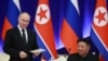 Presiden Rusia Vladimir Putin dan Pemimpin Korea Utara Kim Jong Un menghadiri acara bersama di Pyongyang, Korea Utara, pada 19 Juni 2024. (Foto: Sputnik/Vladimir Smirnov/Pool via Reuters)