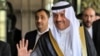 Nayef bin Bandar al-Sudairi, Saudi Arabia's Ambassador to Palestine, arrives at the Palestinian foreign ministry headquarters in Ramallah in the occupied West Bank on Sept. 26, 2023.