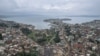  Une vue aérienne lors d'un meeting de campagne à Bukavu, capitale de la province du Sud-Kivu, RDC, le 25 novembre 2023. 