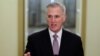 FILE — U.S. House Speaker Kevin McCarthy speaks with reporters at the U.S. Capitol in Washington, Sept. 20, 2023. On Tuesday, he called on President Joe Biden to tighten border restrictions to prevent much of the U.S. government from shutting down.