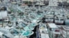Fishing boats are moored at Tunggang fishing harbor ahead of the arrival of Typhoon Koinu in Pingtung county on Oct. 4, 2023.