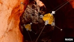 ReachBot, robot inovatif mirip serangga dengan kaki yang dapat diperpanjang yang dirancang untuk beradaptasi menjelajahi medan menantang seperti di Mars (courtesy: Marco Pavone/NASA.gov) 
