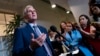 House Speaker Kevin McCarthy briefs reporters following a closed-door Republican Conference meeting on how to agree on a path to fund the government past a Sept. 30 deadline, at the Capitol in Washington, Sept. 19, 2023.