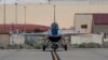 An AI-enabled U.S. Air Force F-16 fighter jet, the X-62A VISTA, taxies after an experimental flight on May 2, 2024, at Edwards Air Force Base, California. U.S. and Chinese officials are meeting in Switzerland on May 14 to discuss artificial intelligence security concerns.