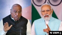 ভারতের কংগ্রেস সভাপতি মল্লিকার্জুন খাড়গে ও প্রধানমন্ত্রী নরেন্দ্র মোদী