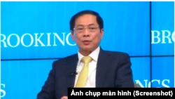 Ngoại trưởng Việt Nam Bùi Thanh Son phát biểu tại Viện Brookings hôm 26/3 năm 2024