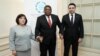 Sahibə Qafarova, Martin Chungong, Alen Simonyan (Mənbə: Parlamentlərarası İttifaq)