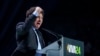 FILE - Argentina's President Javier Milei gestures as he delivers a speech during a rally of the Spanish far-right wing party Vox "Europa Viva 24" in Madrid, Spain, May 19, 2024.