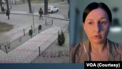 Настя Станко, головна редакторка агенції журналістських розслідувань Слідство.Інфо у ефірі брифінгу Голосу Америки про документальний фільм “Він теж: Історії українських чоловіків, скривджених росіянами”.