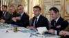 France's President Emmanuel Macron, 2nd right, chairs a security and defense council at the Elysee Palace in Paris, May 20, 2024. 