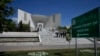 FILE - Lawyers are seen gathered outside Pakistan's Supreme Court in Islamabad, April 4, 2023. The court's proceedings were broadcast live on TV for the first time Monday.