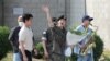 Jin, anggota band K-pop BTS, mengakhiri masa dinas wajib militer di Yeoncheon, Korea Selatan, Rabu, 12 Juni 2024. (Foto: Yonhap via Reuters)