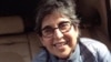 FILE - This picture released by International Support Committee for Fariba Adelkhah on Feb. 11, 2023, shows French-Iranian academic Fariba Adelkhah after she was released from prison in Iran in February but was unable to leave the country.