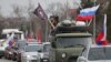 Участники автопробега в честь Дня защитника Отечества и в поддержку российских военных, участвующих в российско-украинском конфликте, в Севастополе, Крым, 24 февраля 2024 года