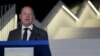 Germany's Chancellor Olaf Scholz holds a press conference during the Berlin Process Summit in Tirana, Oct. 16, 2023. 