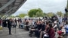 多个南加州台湾裔美国社区团体2022年5月21日召开记者会，呼吁停止仇恨暴力犯罪。（美国之音记者李逸华摄）