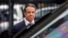 Ông Andrew Cuomo sau khi tuyên bố từ chức thống đốc bang New York, 10/8/2021 (AP Photo/Seth Wenig).