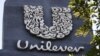 Logo Unilever di luar kantor pusat PT Unilever Indonesia Tbk. di Tangerang, Indonesia, Selasa, 16 November 2021. (AP/Tatan Syuflana)