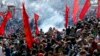 Riot police use tear gas to disperse demonstrators during an anti-government protest at Taksim Square in central Istanbul, Turkey, June 1, 2013.