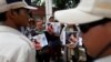 Protesters shout for the release of land activist Tep Vanny during a demonstration in front of the Municipal Court of Phnom Penh, Cambodia, September 19, 2016. 