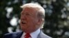 FILE - President Donald Trump talks to reporters on the South Lawn of the White House before departing for his Bedminster, N.J. golf club, July 5, 2019, in Washington. 