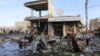 A site hit by what activists said were airstrikes by forces loyal to Syria's President Bashar al-Assad is pictured in Raqqa, Syria, Nov. 25, 2014. 