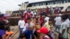 Fleeing Buddhist Rakhine residents arrive by ship from the unrest in Maungdaw region at the jetty, Aug. 29, 2017, in Sittwe, Rakhine State, western Myanmar. 