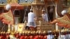 The Royal Urn of Thailand's late King Bhumibol Adulyadej is carried during the Royal Cremation ceremony at the Grand Palace in Bangkok, Oct. 26, 2017.