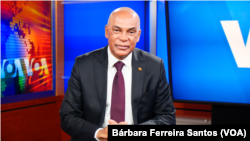 Adalberto Costa Júnior, presidente da UNITA, em entrevista nos estúdios da Voz da América em Washington, DC, no dia 22 de Junho de 2022.