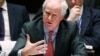 FILE - Mark Lyall Grant, then-Britain's Ambassador to the United Nations Mark Lyall Grant addresses members of the U.N. Security Council, March 6, 2015. 