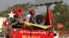 ကြားဖြတ်ရွေးကောက်ပွဲအတွက် NLD ပါတီ မဲဆွယ်နေပုံ 