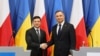Президент Украины Владимир Зеленский и президент Польши Анджей Дуда после двусторонней встречи 27 января 2020. Архивное фото.