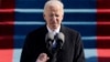 លោក Joe Biden ថ្លែង​សុន្ទរកថា បន្ទាប់​ពី​ស្បថ​ចូល​កាន់​តំណែង​ជា​ប្រធានាធិបតី​ទី ៤៦ របស់​សហរដ្ឋ​អាមេរិក​នៅ​វិមានសភា រដ្ឋធានី​វ៉ាស៊ីនតោន ថ្ងៃទី២០ ខែមករា ឆ្នាំ២០២១។ 