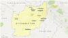 A map of Afghanistan showing major cities, including Kandahar.
