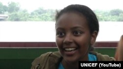 UNICEF national ambassador to Ethiopia Hannah Godefa 