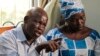 Reveren Enoch Mark, kakakin iyayen dalibai mata na Chibok da aka sace, yana magana a lokacin wani taron da suka yi domin tattauna kokarin kwato 'yan matan na Chibok da aka sace.