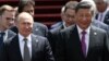 中国国家主席习近平和俄罗斯总统普京2019年6月14日在比什凯克出席上海合作组织峰会。