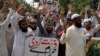 Supporters of a religious group hold a demonstration in Lahore, Pakistan, on Sept. 30, 2023, to condemn Friday's deadly bombing in Mastung.