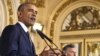US President Barack Obama (L) and Argentinian President Mauricio Macri deliver a joint press conference at the Casa Rosada presidential palace in Buenos Aires on March 23, 2016. 
