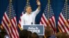 President Barack Obama waves at Dobbins Elementary School in Poland, Ohio during his Betting On America campaign tour, July 6, 2012.