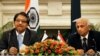 Indian Foreign Secretary Ranjan Mathai (R) with his Pakistani counterpart Jalil Abbas Jilani address a joint press conference, in New Delhi, India , July 5, 2012.