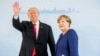 G20峰会召开前夕，美国总统川普和德国总理默克尔在汉堡会面。（2017年7月6日）