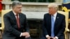 President Donald Trump speaks during a meeting with Ukrainian President Petro Poroshenko in the Oval Office of the White House, June 20, 2017, in Washington. 