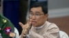 Myanmar Social Welfare Minister Win Myat Aye talks to journalists during a press briefing of recent developments in Rakhine State including arrangements for repatriation of displaced persons, Nov. 11, 2018, in Yangon. 