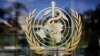 FILE - The logo of the World Health Organization is seen at the WHO headquarters in Geneva, Switzerland.