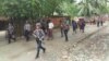 မောင်တောမြို့နယ်၊ လသာကျေးရွာနှင့် ဘူးသီးတောင်မြို့နယ်၊ ငါးရံ့ချောင်းကျေးရွာတို့မှ ဟိန္ဒူလူမျိုးများအား လုံခြုံသည့်နေရာသို့ပြောင်းရွှေ့ဆောင်ရွက်ပေးနေစဉ် (တပ်မတော်ကာကွယ်ရေးဦးစီးချုပ်ရုံး)