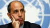 Special Rapporteur Tomas Ojea Quintana addresses human rights in North Korea during a news conference after his report to the Human Rights Council at the United Nations in Geneva, March 13, 2017. 