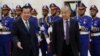 Malaysia's Prime Minister Mahathir Mohamad accompanied by his Cambodian counterpart Hun Sen inspect an honour guard at the Peace Palace in Phnom Penh, Cambodia, September 3, 2019.