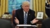 U.S. President Donald Trump says he would not be happy if North Korea conducts another nuclear test.